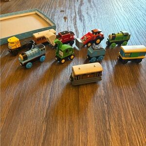 Thomas the Train Friends Magnetic Wooden Railway Train Cars Mixed Lot of 10